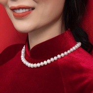 Beautiful Heavy Beaded Artificial Pearl Necklace _Ao Dai Accessories, Ba Ba...