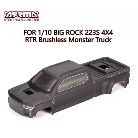 ARRMA ARA-1379 1/10 Big Rock V4 4x4 BLX RTR Monster Truck Body Shell Replacement Accessories Black/G