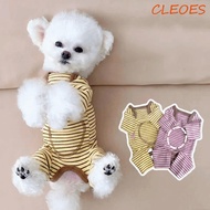 CLEOES Dog Jumpsuit, Comfortable Soft Four-Legged Dog Pajamas, Pet Sleepwear Long Sleeves Elastic An