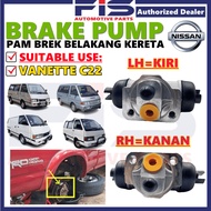 FIS Rear Wheel Brake Pump Nissan Vanette C22 Cylinder Brake Part Pam Brek Belakang Kereta