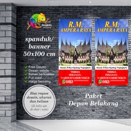 50x100 Ampera Restaurant Banner Banner, RM Padang