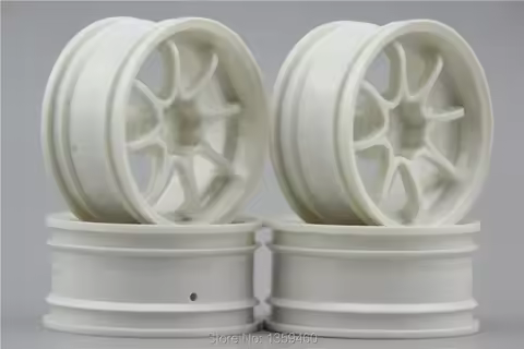 4pcs 1/10 Touring&Drift Wheel Rim W8S1NW (White) 6mm offset fits for 1:10 Touring&Drift Car 1/10 Rim