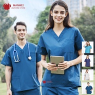 💥NEW STYLE💥BAJU SCRUB MEDICAL SCRUB SUIT Doctor 's Scrub FOR MAN &amp; WOMEN / TOP+PANTS