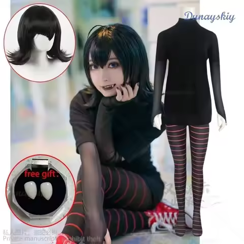 ♥ New 2025 Anime Movie Mavis Dracula Cosplay Costume Transformania Uniform Stocking Halloween Carniv