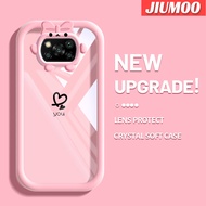 เคส JIUMOO สำหรับ Xiaomi POCO X3 Poco X3 NFC Poco Pro เคสแฟชั่นรัก Patten สีสันสดใสรูปมอนสเตอร์ตัวเล็กๆนิ่มสำหรับเลนส์กันกระแทกแบบใสเคสมือถือความคิดสร้างสรรค์โปร่งใสเคสป้องกันซิลิโคนเรียบง่าย