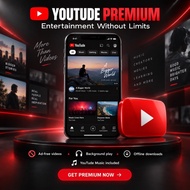 YouTude for unlimited device ONLY 1/3/6 Months Youtube Premium Youtube Music