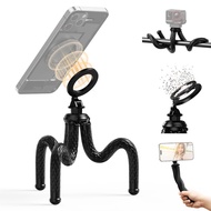 TELESIN P3-FM-02 Magnetic Flexible Phone Tripod Stand Desktop Tripod for Phone 2kg Load Capacity wit