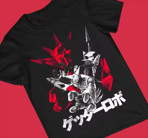 Summer, Getta Robo T-shirt Getter Dragon, Getter Robot 70s, Anima Super Robot Men's Short Sleeve