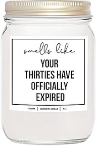 YouNique Designs 40th Birthday Candle 8oz - 40th Birthday Gifts Women Unique - 40th Birthday Gift Id