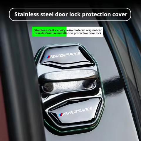 4PCS Car Door Lock Cover Stickers For BMW X1 X3 X4 X5 3 5 Series G32 F48 G01 G20 G02 F15 G05 G07 G11