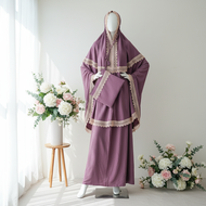 Mukena  2 in 1 polos silk dan Crinkle Airflow renda Dewasa terbaru 2026