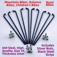 Black Bicycle Spokes