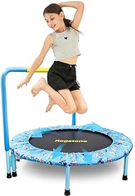 Ragstone 36 Inch Mini Trampoline for Kids with Handle Safety Padded Cover, Foldable Kids Trampoline for Play Exercise Indoor Outdoor Rebounder Trampoline for Boys Girls