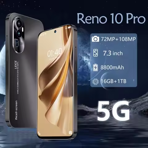 2026 Original Reno 10 Pro Mobile Phones Celular SIM Phone Unlocking 5G 7.3 Android 16GB+1T Smartphon