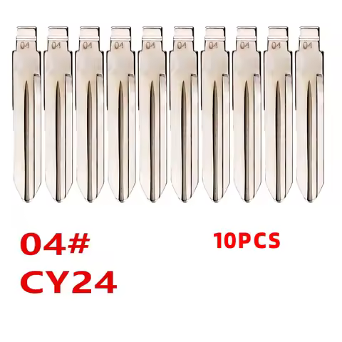 10pcs 04# CY24 Uncut flip Metal Key Blade Remotes Flip Car Key Blank For Chrysler Jeep Dodge for key