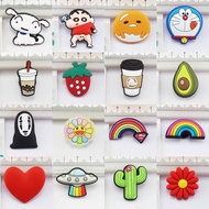 [LOCAL STOCK] jibbitz cartoon anime fruits food flower shapes rubber crocs shoe accessories