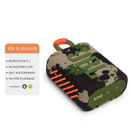 JBL GO 3 ลำโพงบลูทูธเบสเต็มรูปแบบไมโครโฟนในตัวแฮนด์ฟรีสปีกเกอร์โฟนแบบพกพากลางแจ้ง IP67 ลำโพงกันน้ำลำ