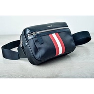 BALLY THATE BUMBAG / BELT BAG BLACK LIST RED
