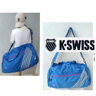 Original K-Swiss Blue Gym Duffel Travel Bag Men's Bag Wanita