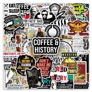 10/50 Fun historical-themed creative stickers water cups DIY waterproof stickers