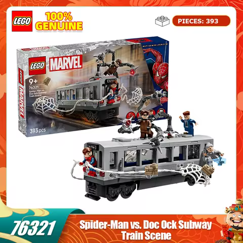 Lego Building Superhero Series 76321 Spider Man vs Octopus Doctor Subway Scene Children's Toys Chris