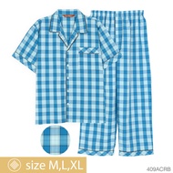 Josilins ชุดนอน ผู้ชาย ชุดอยู่บ้าน เสื้อแขนสั้น กางเกงขายาว ลิขสิทธิ์แท้ Anker Stubert ผ้าวูเว่น ใส