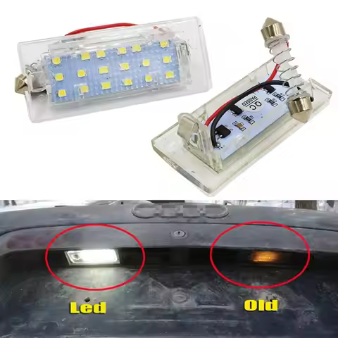 2Pcs White CANbus LED Number License Plate Light Lamp 18 SMD 3528 For BMW E53 X5 1999-2003 E83 X3 03