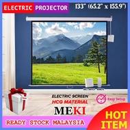MEKI (EP1040) Electric Projector Screen High Contrast Grey Material 133" (65.2"x115.9") HDTV Format 