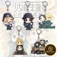 Anime Girls Last Tour, Shoujo Shuumatsu Ryokou keychain Kawaii Chito And Yuri character cute decorat