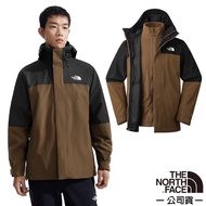 [The North Face The Face] Men's Windproof Warm Two-Piece Hooded Waterproof Jacket DRYVENT Fleece Smo