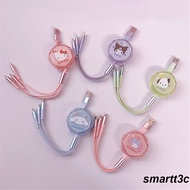 Ready 66w Data Cable Charger Durable Cute Design 66W Fast Charging Data Cable Three-in-one Charging 