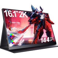 UPERFECT 2K  144HZ QHD Portable Monitor  300 Nits  Matte Screen 16.1 inch2560X1600 HDR IPS Travel Laptop Computer External Second Screen  USB C HDMI For PC XBOX PS5/4  Included Smart Case