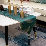 Luxury Feather Jacquard High Precision Cloth Table Runner Wedding  Party Tablecloth For Coffee/Tea T