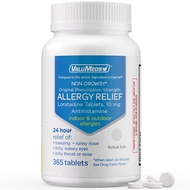 ValuMeds Loratadine 10mg Non-Drowsy 24-Hour Allergy Relief | Antihistamine Alergy/Sinus Support Pill