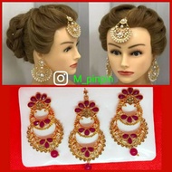 Tikka set of Indian earrings, Indian tika, Indian jewelry, terbatubali