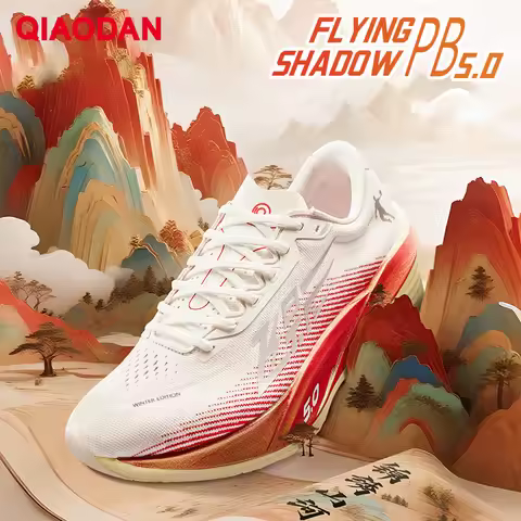 QIAODAN Feiying PB5.0 Men's Carbon Board Sneakers 2026 Breathable Mesh Sports Professional Marathon 