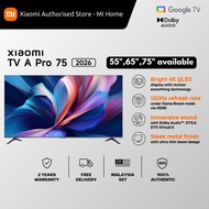 Xiaomi TV A Pro 75 2026 4K QLED HDR 10+ Google TV Dolby Audio Game Boost Smart TV (120Hz)