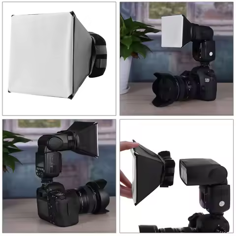 Flash Diffuser Reflector Softbox 125x100mm DSLR Photo Flash Diffuser Light Soft Box Foldable Accesso
