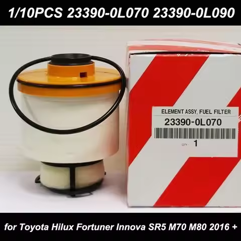 1/10Pcs Fuel Diesel Filter Element Kit OEM 23390-0L070 23390-0L090 233900L070 For Toyota Hilux Fortu