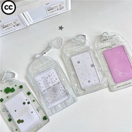 CC 3Inch/2R Lucky Four-Leaf Clover PVC Card Holder Lomo Card Idol Photocard Storage Kpop Small Card 