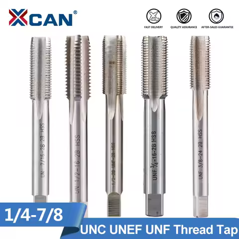 XCAN Thread Tap UNC UNEF UNF Machine Tap Right Hand Screw Thread Tap Drill for Mold Machining Tappin