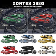 368G Motorcycle Chain Edge Cover Sticker Frosted Waterproof Decals for ZONTES 368G ZONTES368G