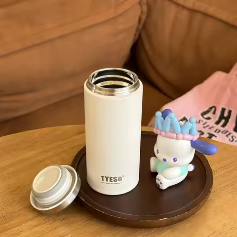 Tyeso Mini Vacuum Flasks 304 Stainless Steel Vacuum Insulated Water Bottle Lightweight Compact Trave