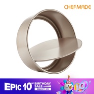 CHEFMADE  6 Inch Round Cake Pan Champagne Gold Cake Mould Removable Cake Mould With Movable Bottom WK9052