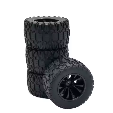 4PCS 88mm 12mm Hex Rubber Tires Wheels for SCY 16101 16102 16103 Pro MJX Hyper Go 14210 16210 1/14 1