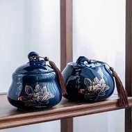 Tea Pot Ceramic Pot Sealed Pot Tea Pot Storage Pot Tea Storage Pot Household Moisture-Proof Tea Stor