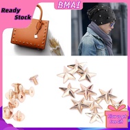 bmai Star Shape Rivet  Zinc Alloy Screws Studs for Shoes Bags Clothing Decoration(14mm Convex Gold)