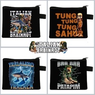 Italian Brainrot Series Wallet Zipper Money Bag Bank Card Coin Paper Currency Storage Bag Children's