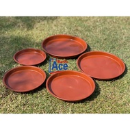 .RS. Lapek Pasu Pot Saucer Plastic Saucer Brown Tray Round Design (Indoor Outdoor Flower Pot)