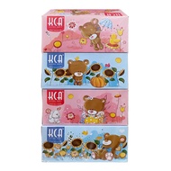 KCA Tissue Box Facial Tissue 4 Boxes 170 Sheets Tissue Paper 100% Pure Pulp (Random Box Design)